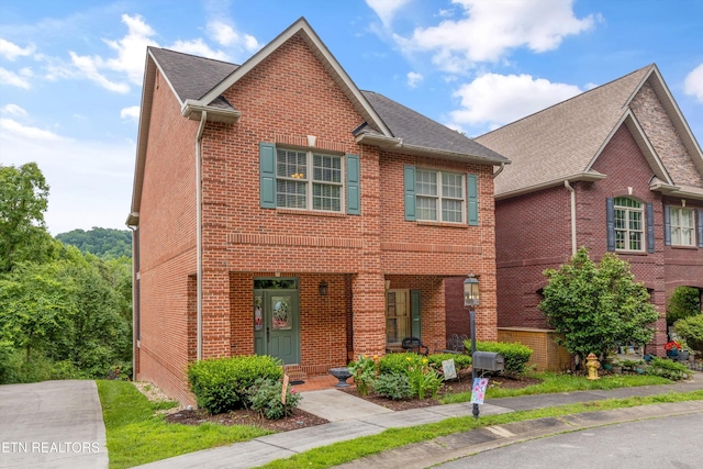 232 Park Meade Pl, Oak Ridge, TN 37830 - traditional home featuring brick siding and roof with shingles