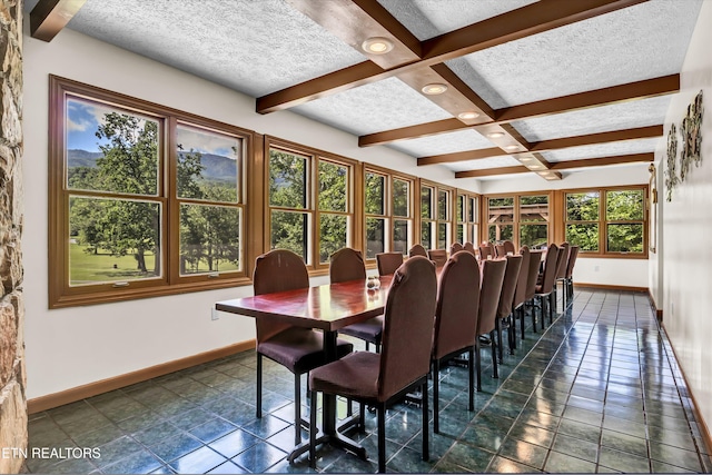 3950 Castle Rd, Gatlinburg, TN 37738 - sunroom featuring beamed ceiling and coffered ceiling