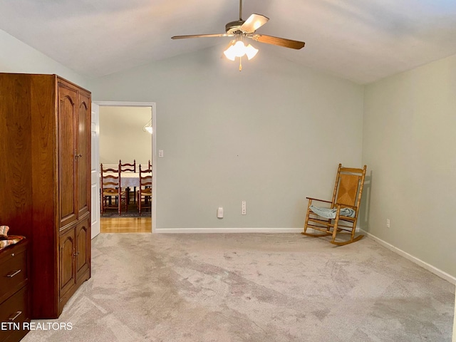 209 Commander Way, Knoxville, TN 37934 - unfurnished room with ceiling fan, lofted ceiling, and light carpet