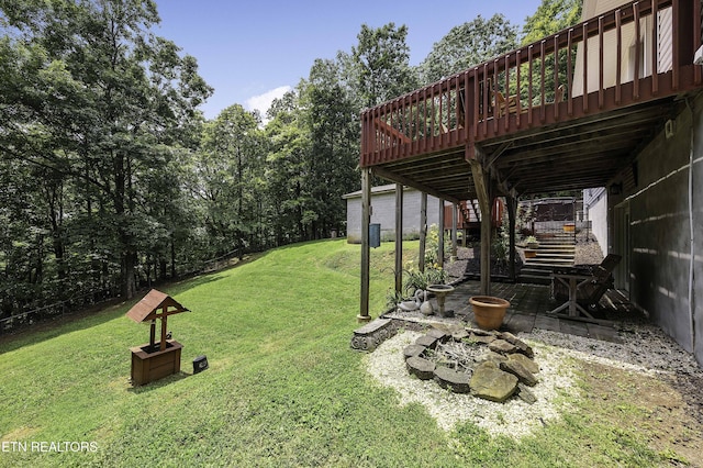 113 Skyland Ln, Powell, TN 37849 - view of green lawn with a deck
