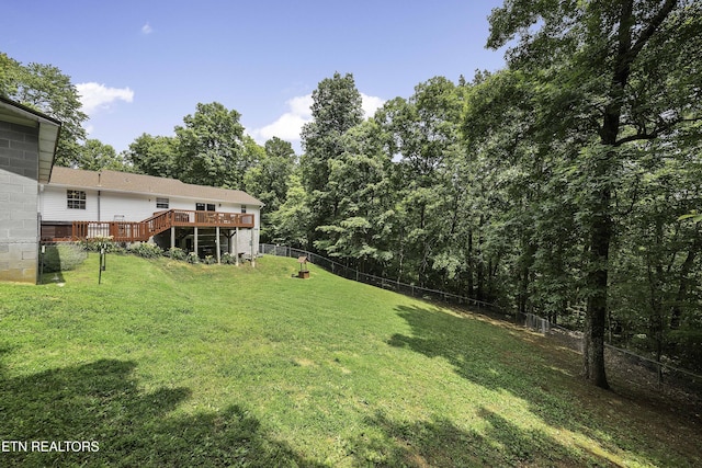 113 Skyland Ln, Powell, TN 37849 - view of yard with a deck and stairs