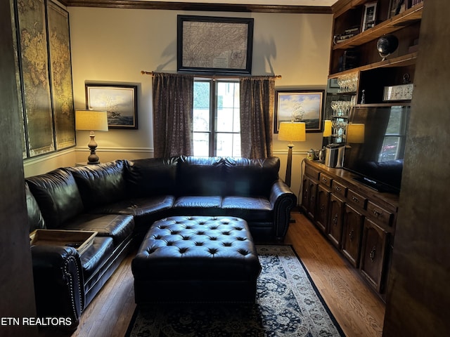 281 Red Williams Rd, Crossville, TN 38555 - living room with ornamental molding and wood finished floors