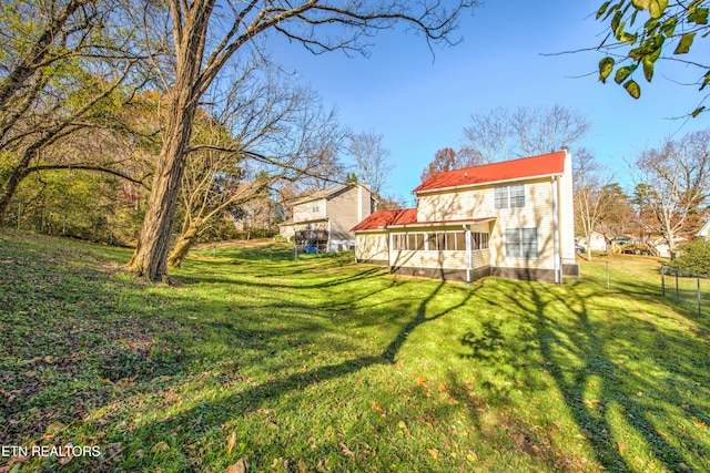 4004 Abercorn Rd, Knoxville, TN 37921 - back of property featuring a sunroom and a chimney