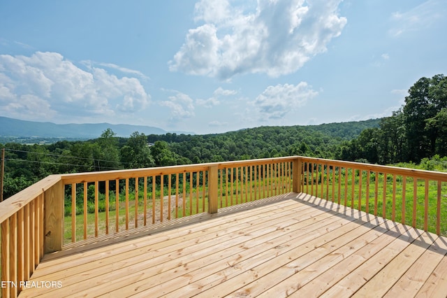 750 Bethlehem Rd, Lafollette, TN 37766 - wooden deck featuring a view of trees