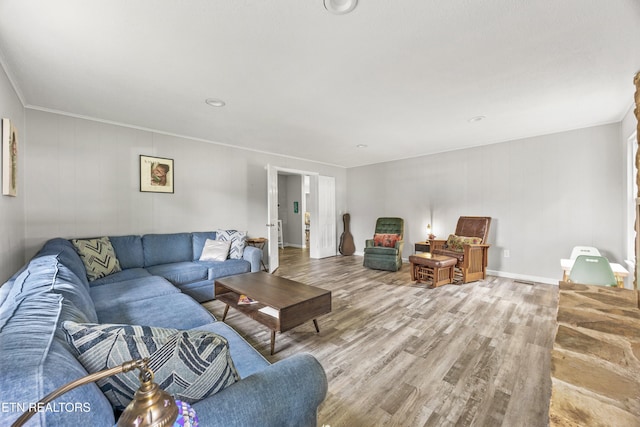 3408 Hackberry Rd, Knoxville, TN 37931 - living area with wood finished floors and ornamental molding