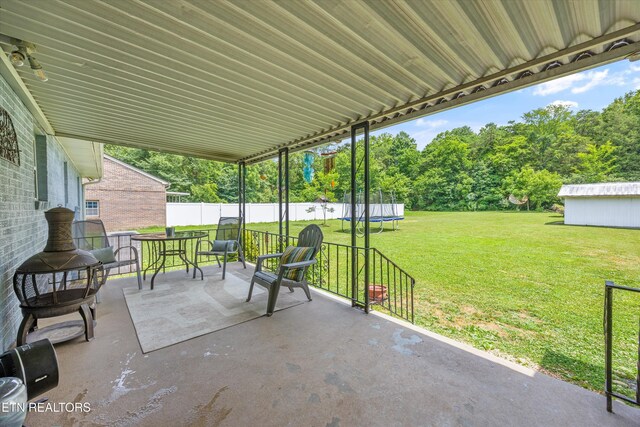 3408 Hackberry Rd, Knoxville, TN 37931 - view of patio / terrace featuring a trampoline