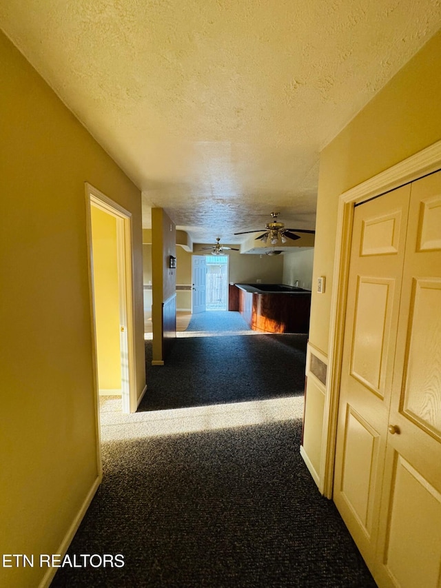 160 Clevenger Cut Off Rd, Newport, TN 37821 - corridor with carpet and a textured ceiling