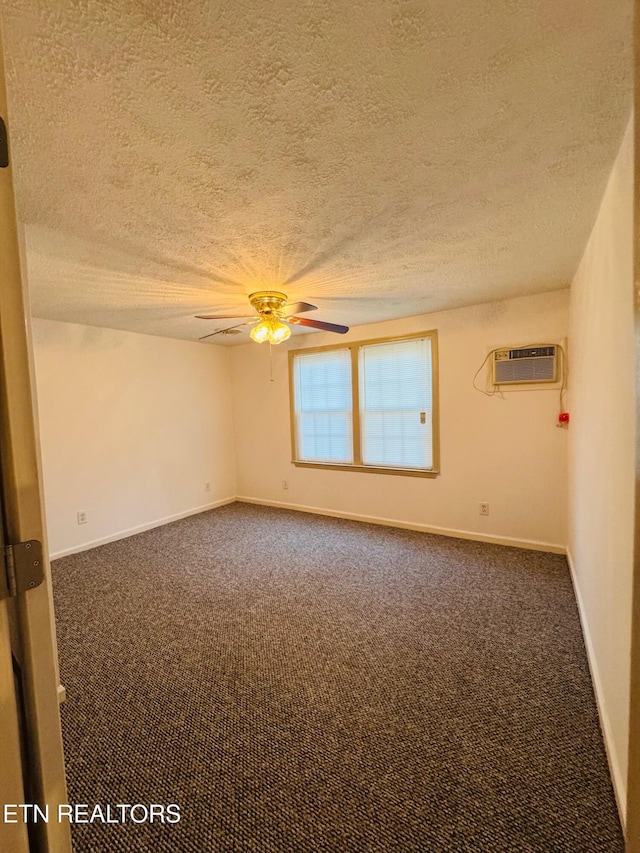160 Clevenger Cut Off Rd, Newport, TN 37821 - carpeted empty room featuring a wall unit AC, a ceiling fan, and a textured ceiling