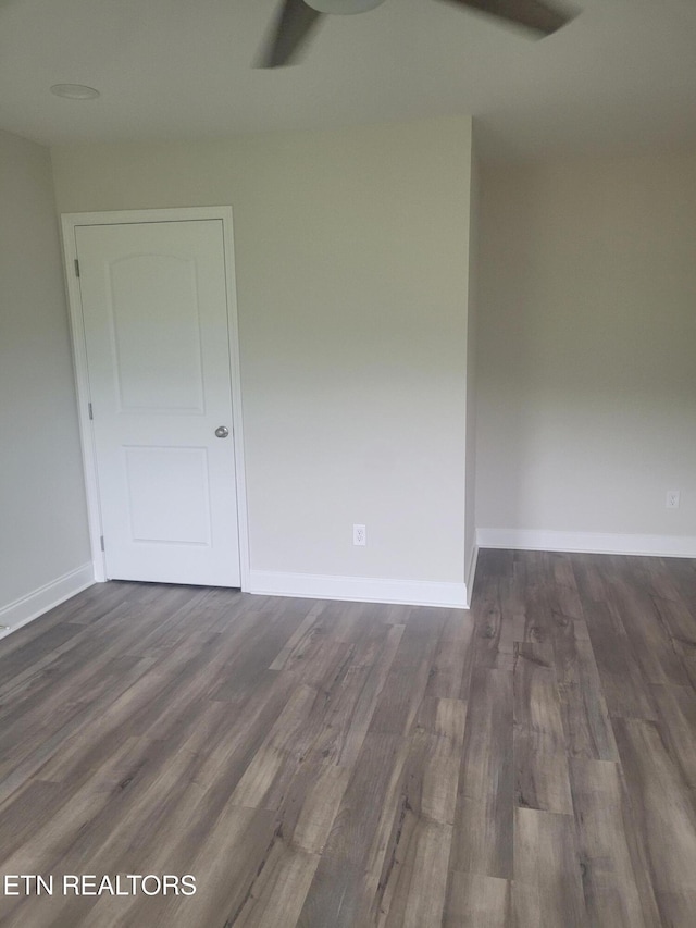 840 Granby Rd, Kingsport, TN 37660 - unfurnished room with dark wood-type flooring and a ceiling fan