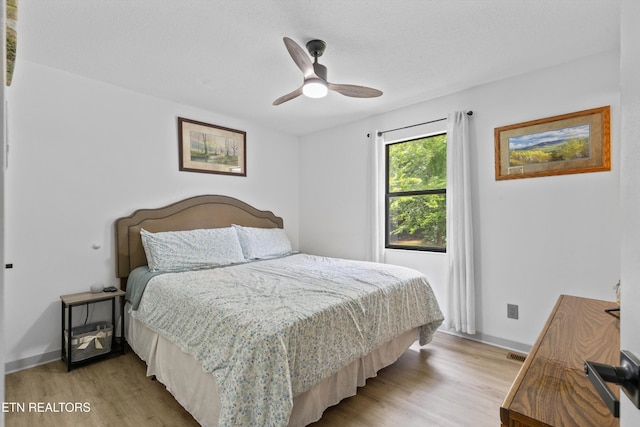 3123 Valemont Dr, Maryville, TN 37803 - bedroom featuring light wood-type flooring and ceiling fan