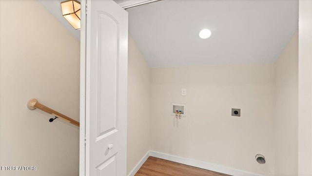 130 S Van Gilder St, Knoxville, TN 37915 - laundry room with electric dryer hookup, washer hookup, and wood finished floors