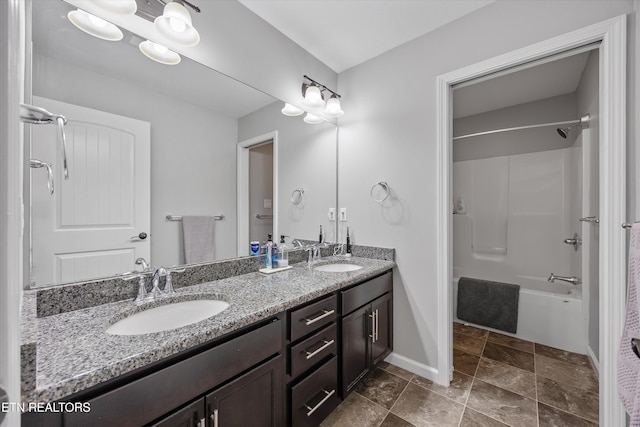 2679 Brooke Willow Blvd, Knoxville, TN 37932 - full bathroom featuring double vanity and  shower combination
