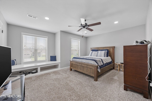 2679 Brooke Willow Blvd, Knoxville, TN 37932 - carpeted bedroom featuring recessed lighting and ceiling fan