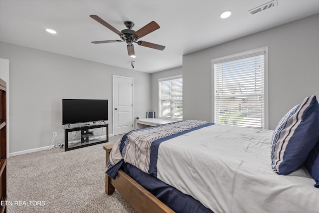 2679 Brooke Willow Blvd, Knoxville, TN 37932 - carpeted bedroom with a ceiling fan and recessed lighting