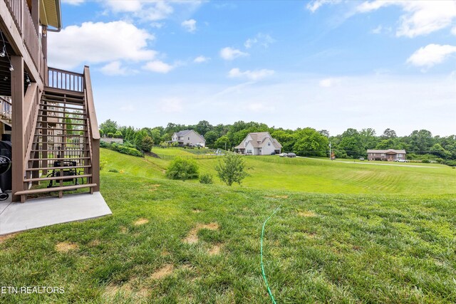 2679 Brooke Willow Blvd, Knoxville, TN 37932 - view of green lawn with stairs and view of scattered trees
