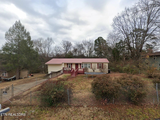 2008 Sunny Ln, Knoxville, TN 37912 - single story home with a metal roof and a wooden deck