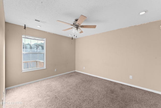 8016 Stablegate Way, Powell, TN 37849 - carpeted empty room featuring a ceiling fan, a textured ceiling, and recessed lighting