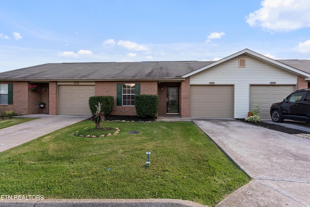 8016 Stablegate Way, Powell, TN 37849 - ranch-style house featuring brick siding, driveway, and a front lawn