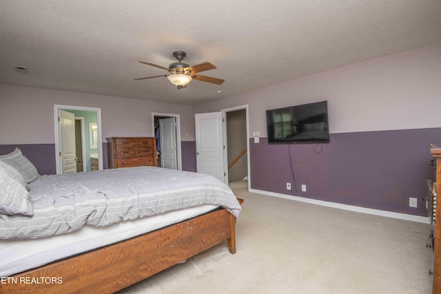 1223 Walnut Branch Ln, Knoxville, TN 37922 - bedroom featuring carpet floors, a spacious closet, ensuite bath, a ceiling fan, and a closet