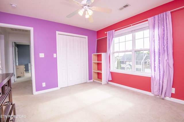 1223 Walnut Branch Ln, Knoxville, TN 37922 - unfurnished bedroom featuring carpet floors, a closet, and ceiling fan