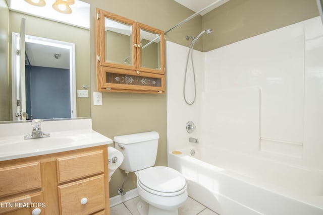 1223 Walnut Branch Ln, Knoxville, TN 37922 - full bathroom with bathing tub / shower combination, vanity, and tile patterned floors