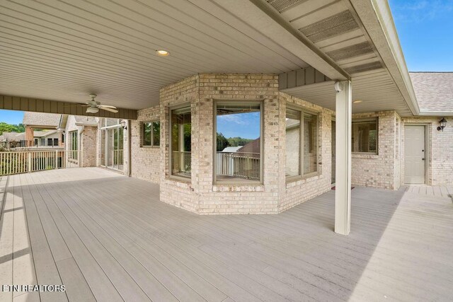 136 Oostagala Dr, Loudon, TN 37774 - wooden terrace with ceiling fan