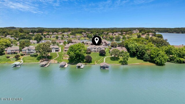 136 Oostagala Dr, Loudon, TN 37774 - aerial view of residential area featuring a nearby body of water