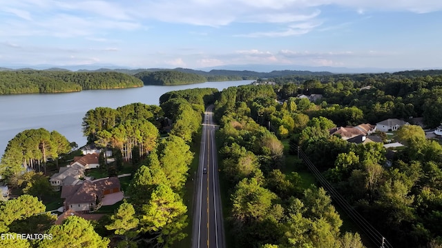 136 Oostagala Dr, Loudon, TN 37774 - aerial overview of property's location featuring a large body of water and a forest