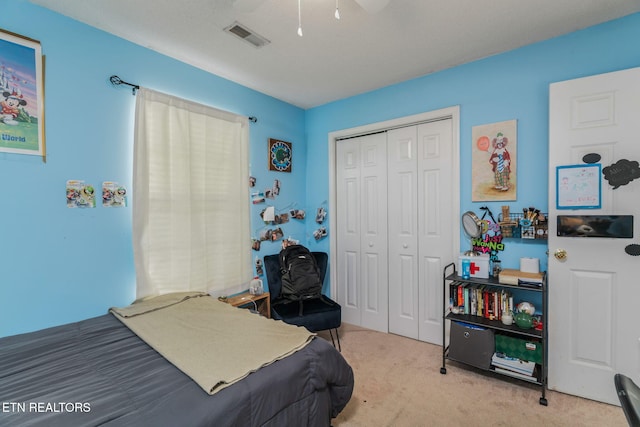 7527 Wheatmeadow Rd, Corryton, TN 37721 - carpeted bedroom with a closet and a ceiling fan