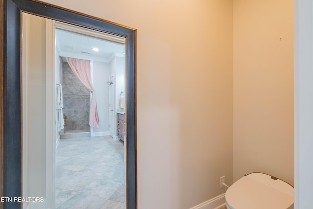 135 Chanusi Way, Loudon, TN 37774 - bathroom featuring ornamental molding and vanity