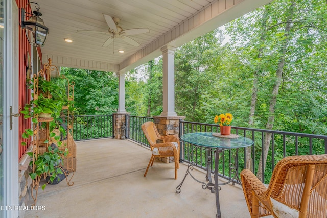 135 Chanusi Way, Loudon, TN 37774 - view of patio / terrace with ceiling fan