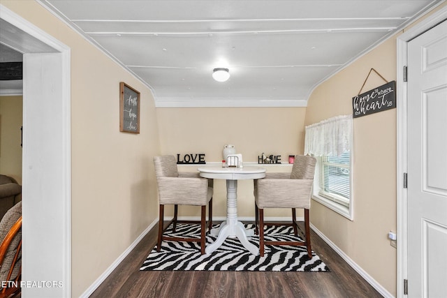 502 Midnight Dr, Byrdstown, TN 38549 - dining area with wood finished floors and ornamental molding