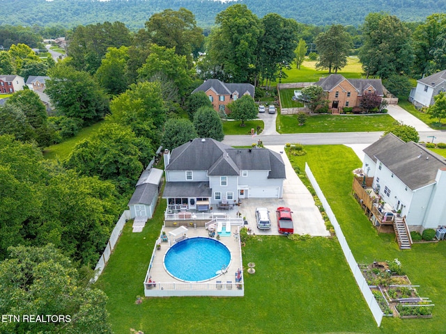 7110 Royal Springs Blvd, Knoxville, TN 37918 - aerial view of property and surrounding area featuring a pool