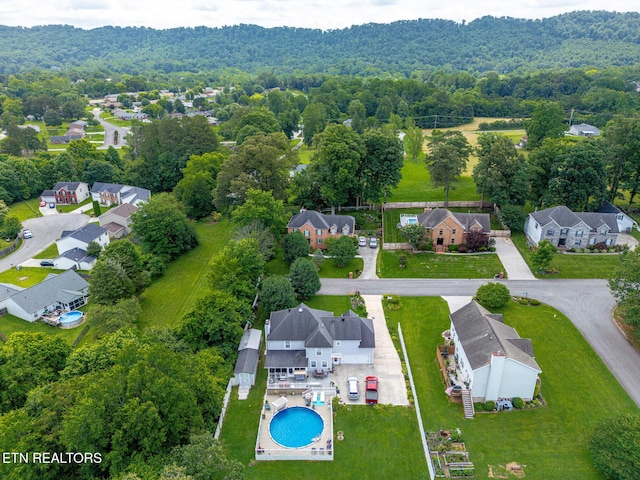 7110 Royal Springs Blvd, Knoxville, TN 37918 - aerial perspective of suburban area featuring a pool and a forest