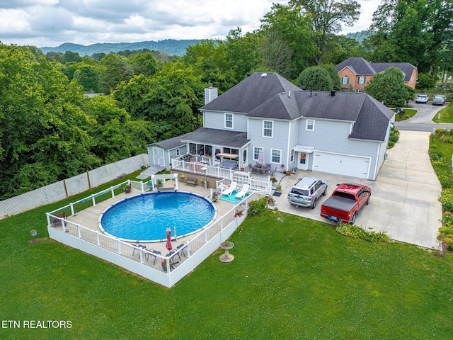 7110 Royal Springs Blvd, Knoxville, TN 37918 - view of swimming pool featuring a fenced backyard and a deck