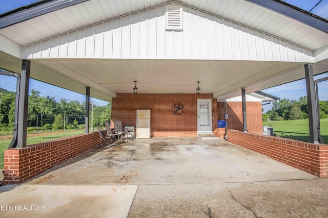 506 Blockhouse Valley Rd, Clinton, TN 37716 - view of patio / terrace featuring an attached carport