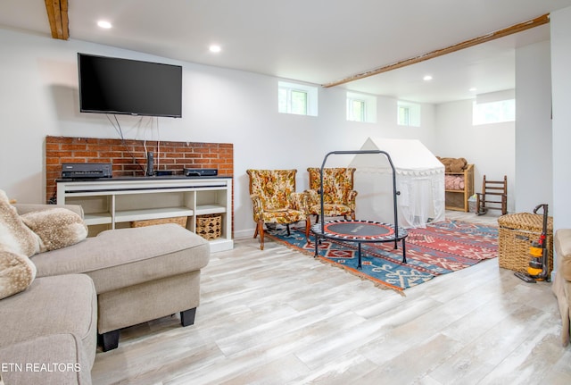 7908 Collier Rd, Powell, TN 37849 - living area featuring wood finished floors and recessed lighting