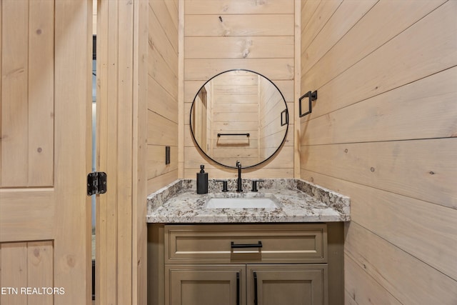 1646 Bear Valley Rd, Sevierville, TN 37876 - bathroom with wood walls and vanity