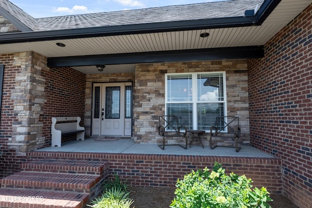 5484 Shadow Branch Ln, Corryton, TN 37721 - entrance to property with a porch and brick siding