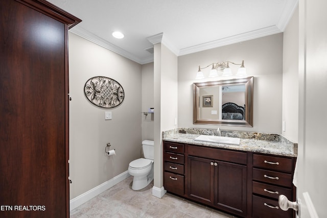 5484 Shadow Branch Ln, Corryton, TN 37721 - bathroom with vanity, crown molding, and tile patterned floors