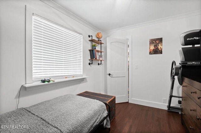 150 Scott Dr, Huntsville, TN 37756 - bedroom featuring dark wood-type flooring and ornamental molding