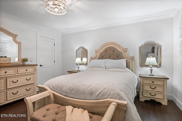 150 Scott Dr, Huntsville, TN 37756 - bedroom featuring ornamental molding and dark wood finished floors