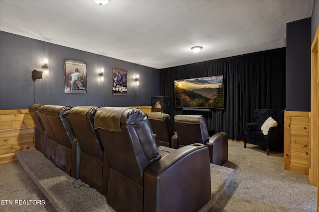 3206 Falling Leaf Way, Pigeon Forge, TN 37863 - home theater room featuring carpet flooring and wood walls