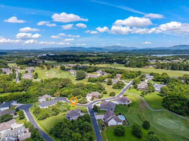214 Unutsi Trl, Vonore, TN 37885 - aerial view of residential area featuring mountains and a local golf course