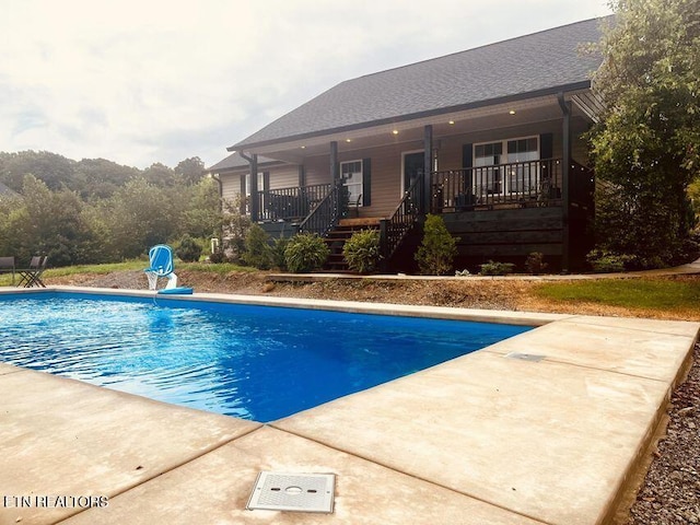 331 Hardin Rd, Dunlap, TN 37327 - outdoor pool featuring a patio and stairway