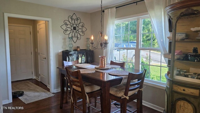 331 Hardin Rd, Dunlap, TN 37327 - dining area with dark wood-style flooring and baseboards