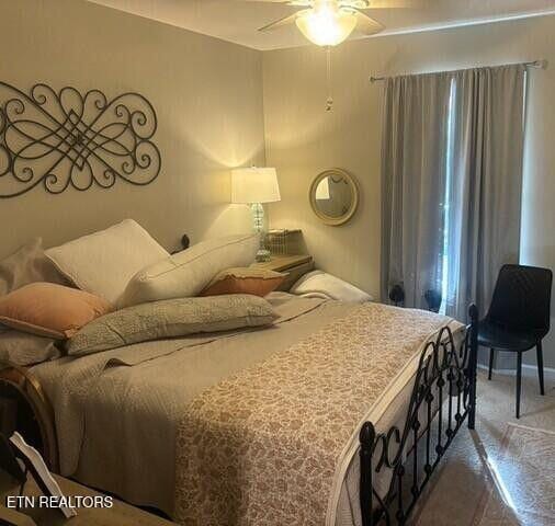 331 Hardin Rd, Dunlap, TN 37327 - bedroom featuring a ceiling fan and carpet floors