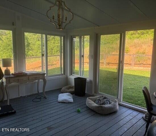 331 Hardin Rd, Dunlap, TN 37327 - sunroom / solarium with a chandelier