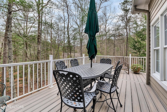 453 Mount John Loop, Townsend, TN 37882 - wooden terrace featuring outdoor dining area