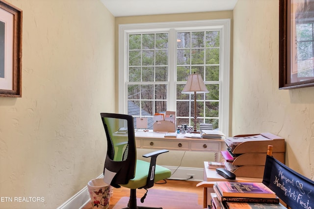 453 Mount John Loop, Townsend, TN 37882 - home office featuring a textured wall and wood finished floors
